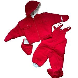 Red Toddler Snowsuit Set